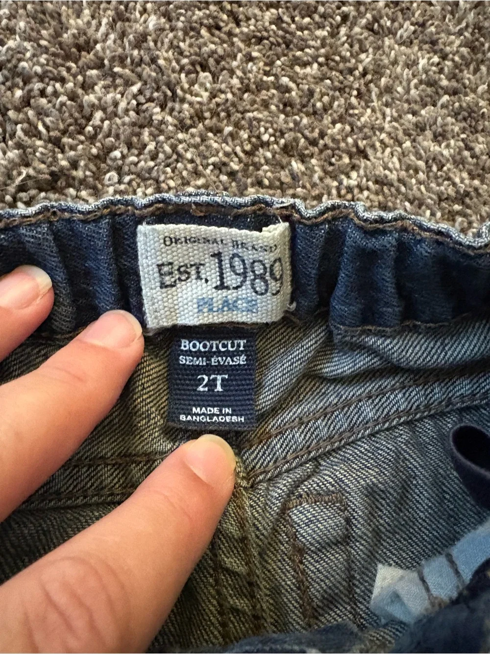The Children's Place Classic Kids Blue Denim Jeans - Bootcut